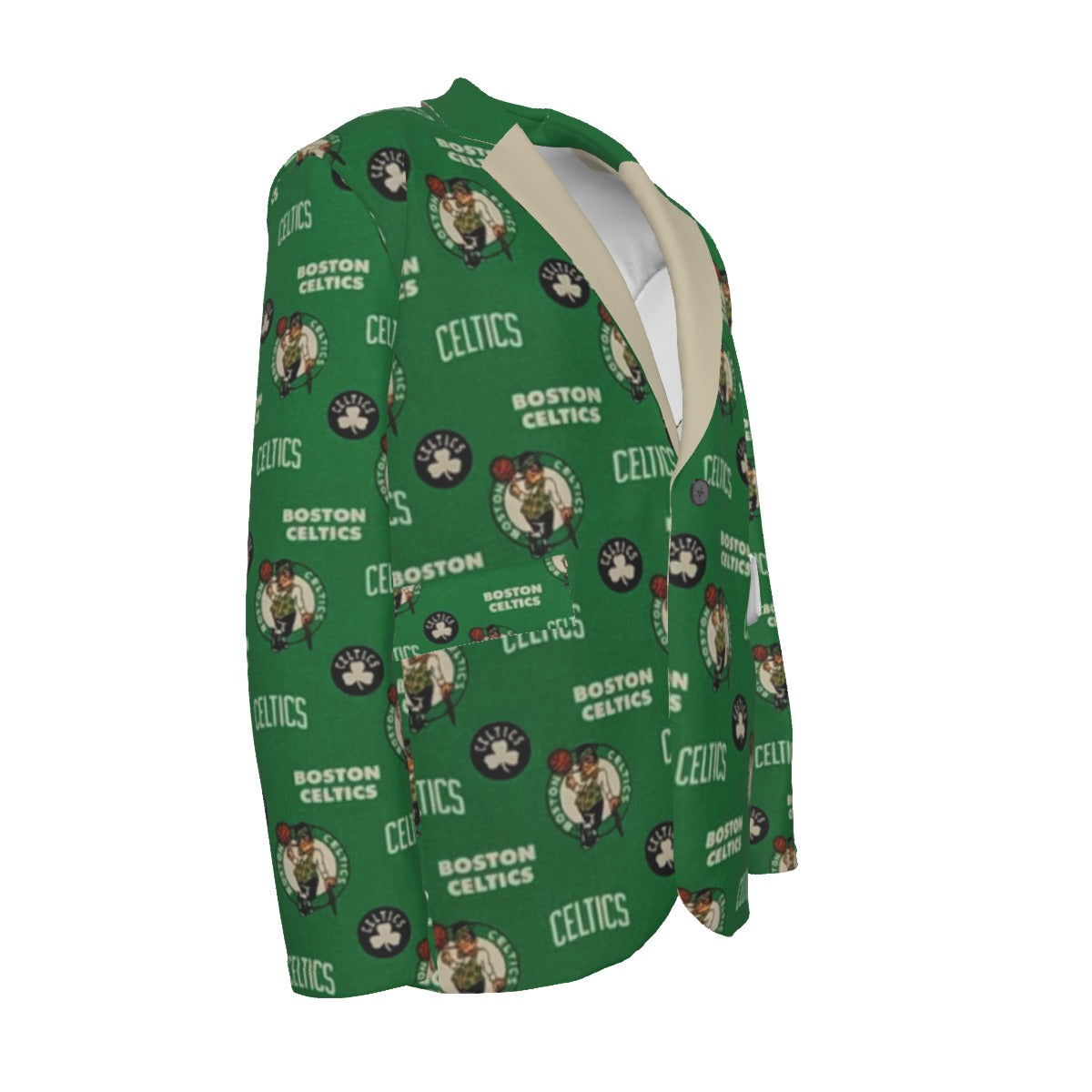 Boston Celtics NBA Basketball Casual Flat Lapel Collar Blazer Suit