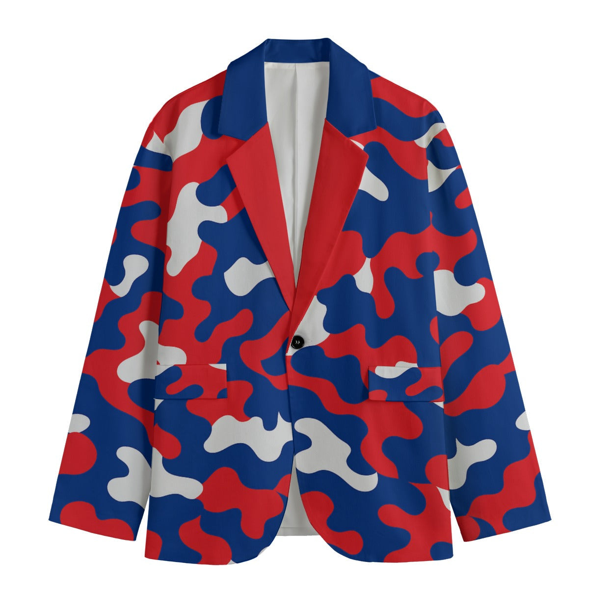 Buffalo Bills camo Casual Flat Lapel Collar Blazer - Jacketon