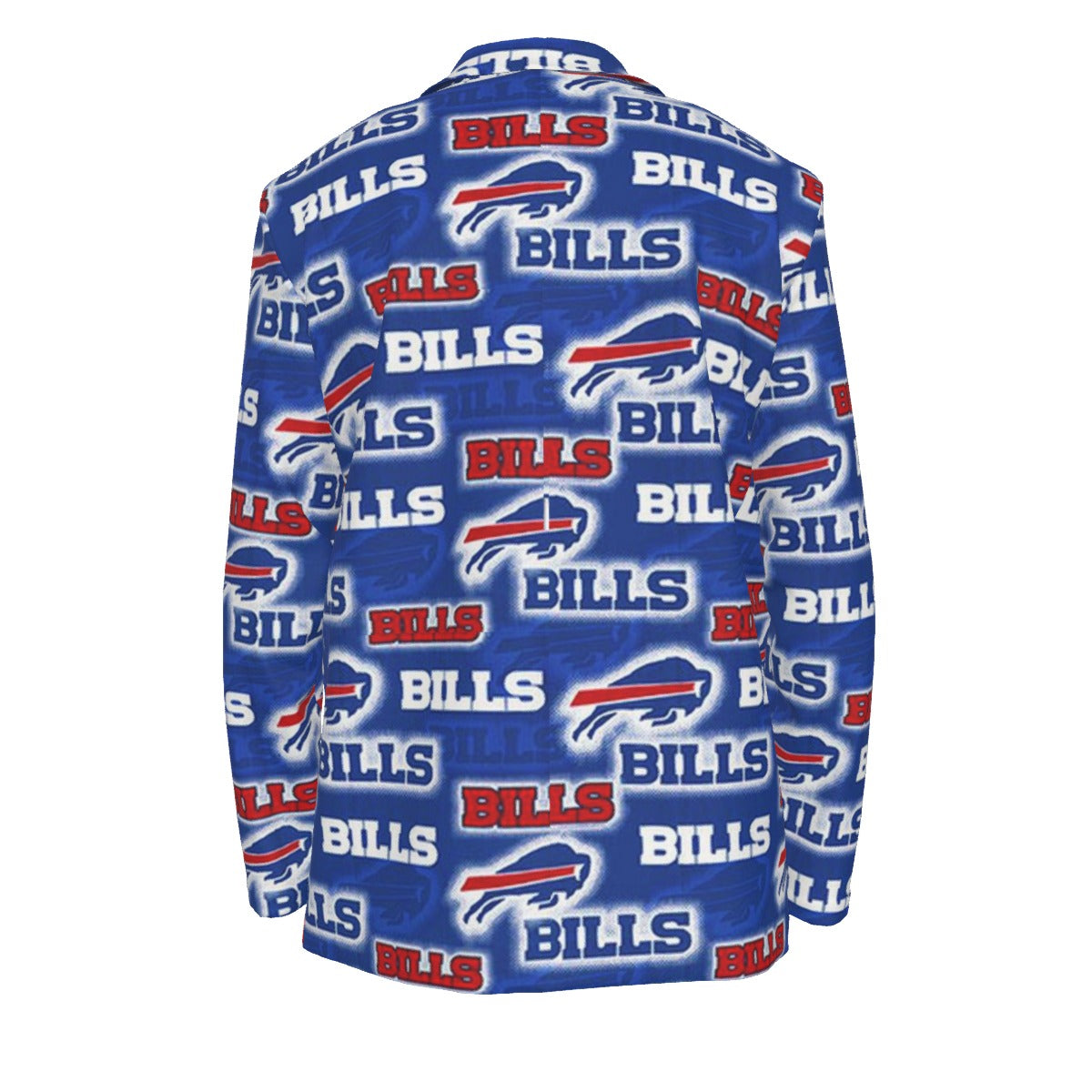 Buffalo Bills Flat Lapel Collar Blazer - Jacketon