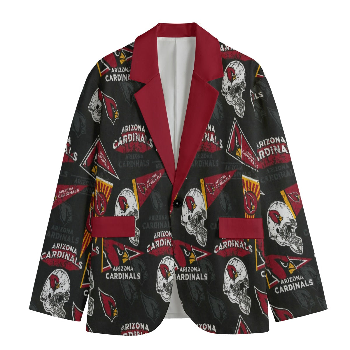 Arizona Cardinals Casual Flat Lapel Collar Blazer for Stylish Game Day Wear