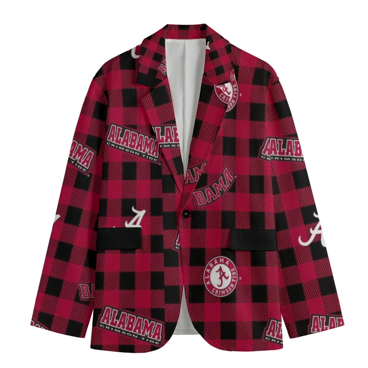Alabama Crimson Tide Casual Blazer with Flat Lapel Collar