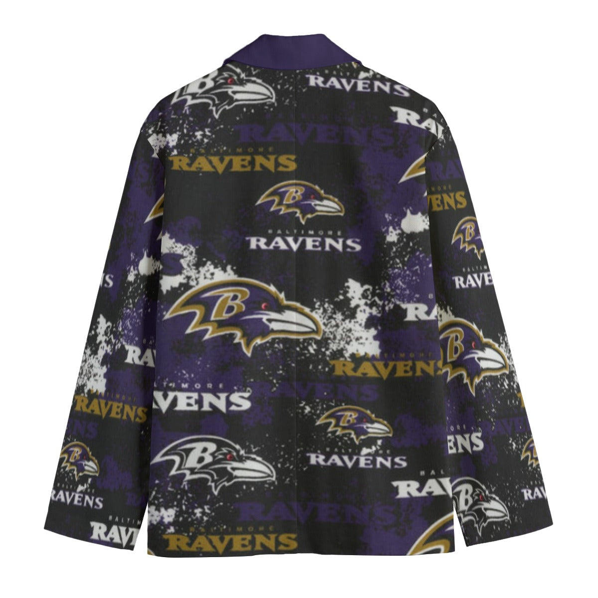 Baltimore Ravens Flat Lapel Collar Blazer