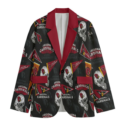 Arizona Cardinals Casual Flat Lapel Collar Blazer for Stylish Game Day Wear