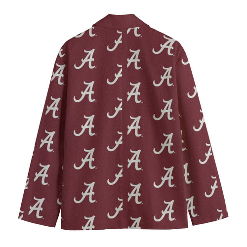 Alabama Crimson Tide Burgundy Casual Blazer with Flat Lapel Collar
