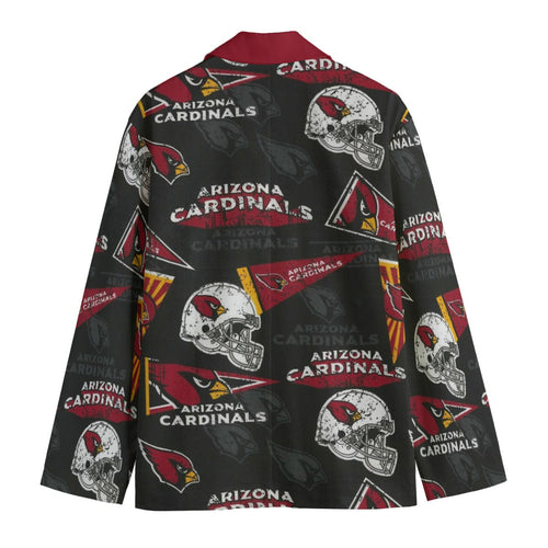 Arizona Cardinals Casual Flat Lapel Collar Blazer for Stylish Game Day Wear